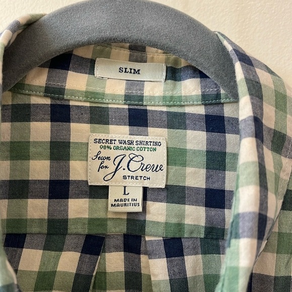 J. Crew Secret Wash Organic Cotton Slim Shirt Large - Picture 4 of 6